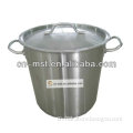 large stainless steel stock pot with lid